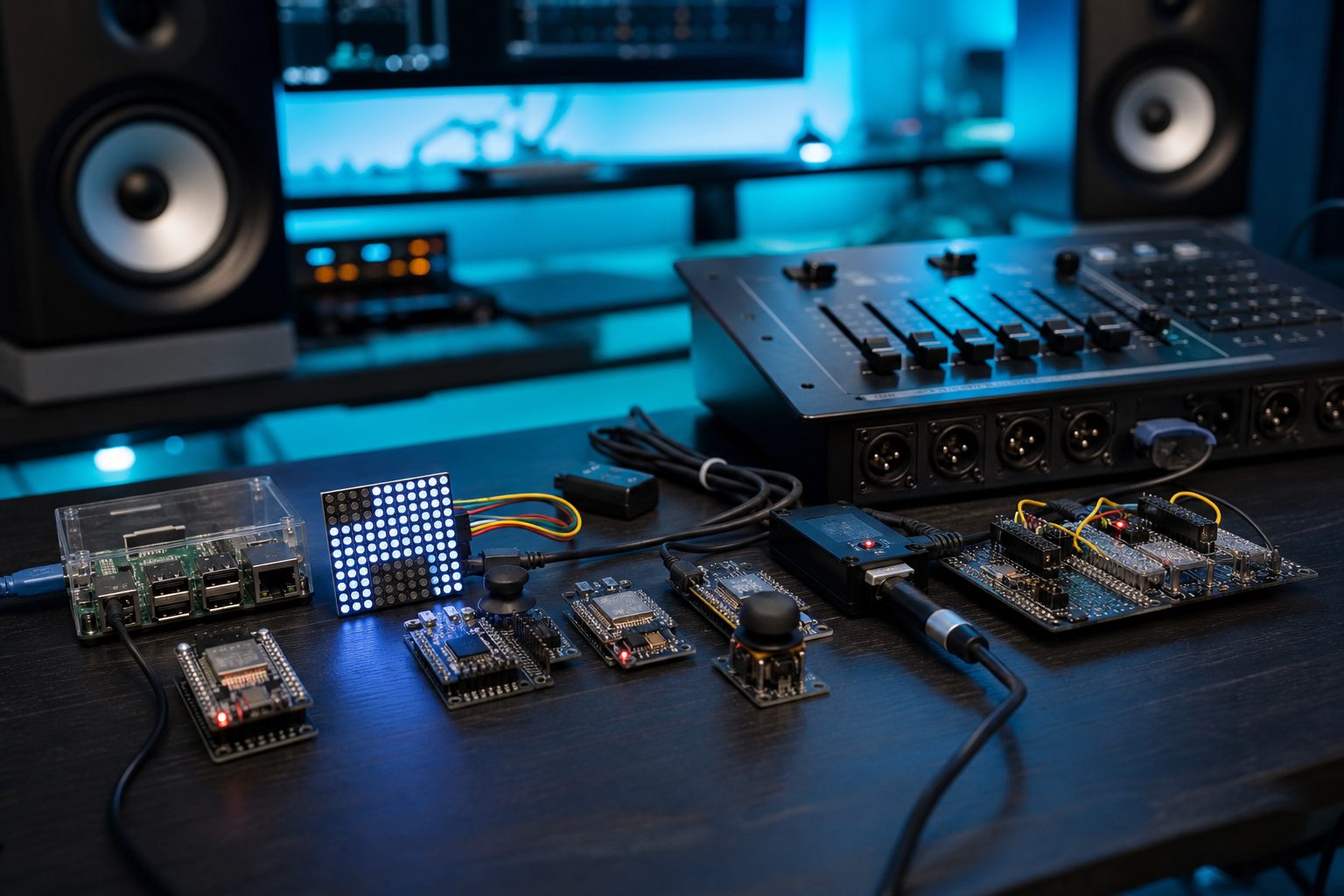Wizualizacja stanowiska prototypowania systemów audio-IoT